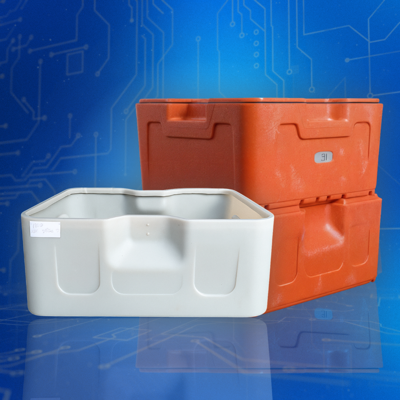 Khay nhựa - thân vỏ máy cưa công nghiệp